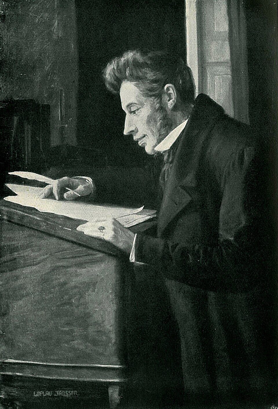 Historical portrait of Søren Kierkegaard