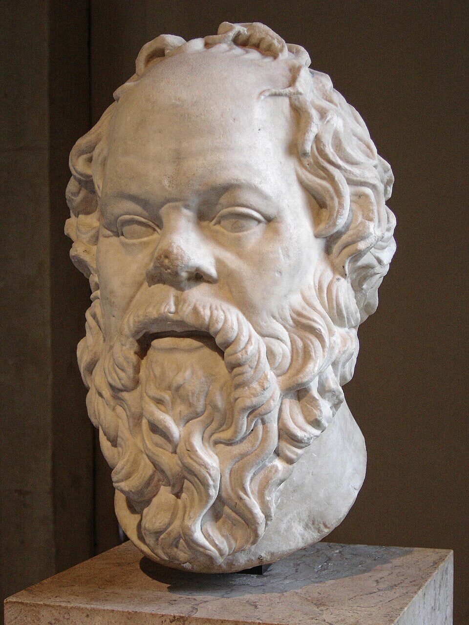 Ancient marble portrait of Socrates